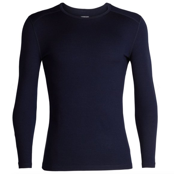 Icebreaker 260 Tec Wool Long Sleeve Navy Men's Shirt NWT - Picture 1 of 8